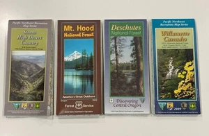 OREGON NATIONAL FOREST MAPS: STEENS, MT. HOOD, DESCHUTES, WILLAMETTE - Picture 1 of 2