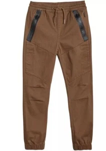 Ring of Fire Big Boy's Brown Major Slim-Fit Joggers, Medium - Picture 1 of 1