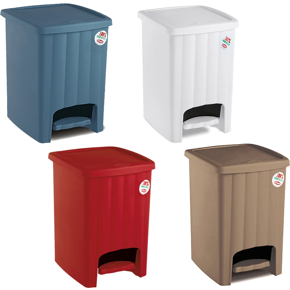 Cestino Piccolo con Pedale per Scrivania Bagno Cucina Camera da Letto 20 L - Immagine 1 di 4