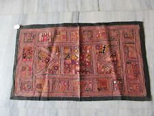 VINTAGE INDIAN TRIBAL HANDMADE WALL HANGING DECOR PATCH EMBROIDERY TAPESTRY ART