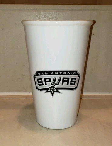San Antonio Spurs NBA White Ceramic Glass Mug Cup 5.5" x 3.5" - Free Shipping! Cover