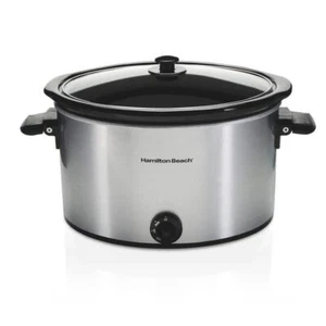 Hamilton Beach Slow Cooker 10 qt. Capacity Stainless Steel w/ 1-Crocks Silver - Picture 1 of 6