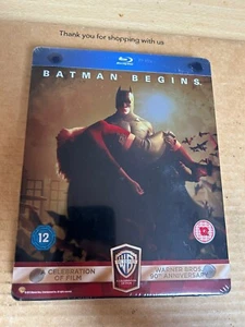 Batman Begins (2005) UK Reg Free Blu Ray Steelbook NEW & SEALED DCU - Picture 1 of 4