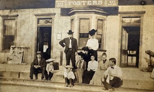 Antique Photo Family Train Foster's Crossing Station Little Miami Railroad Ohio - Picture 1 of 4