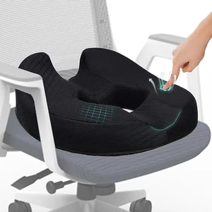 Donut Pillow Chair Seat Cushion for Tailbone Pain Relief - Memory Foam 16x18x6 - Picture 1 of 7