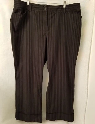 Lane Bryant Womens Pants Size 24 24W Black White Striped - Image 1 of 4