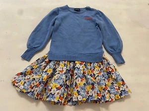 Polo Ralph Lauren Cotton Long Sleeve Pullover Sweater Dress Girls Size 5 - Picture 1 of 9
