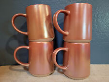 Set of 4 Opalescent Pink 19oz Stoneware Mugs Cup Tea Coffee