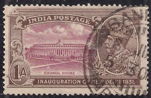 India 1931 KGV 1 Annas Council House used SG 228 ( L1384 ) - Picture 1 of 1