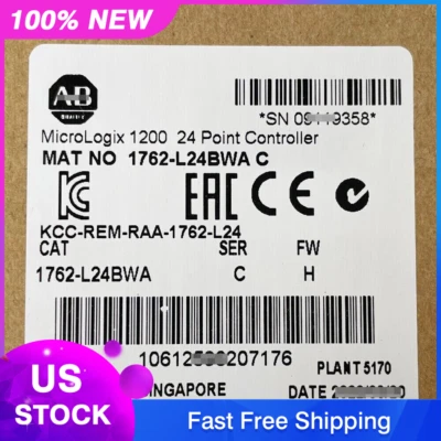 NEW Factory Sealed AB 1762-L24BWA SER C MicroLogix 1200 24 Point Controller - Image 1 of 4