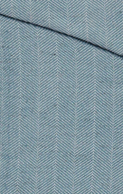 Thibaut Crypton Upholstery Fabric- Hamilton Herringbone / Peacock 2.65 yd W80672 - Image 1 of 2