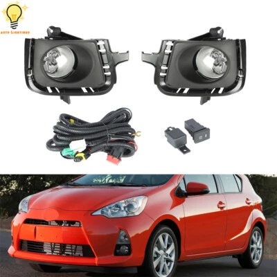 Faros antiniebla faros con bisel + interruptor transparentes para Toyota Prius C 2012-2014 repuesto Foto 1 de 4