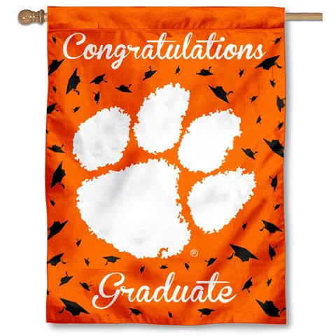 Clemson University Graduation Gift Decorative Flag Cover
