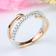 Solid 10K Multi Tone Gold With Old European Cut Moissanite Leaf Design Fine Ring