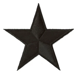 Patche écusson étoile noire 85 mm patch embellissement DIY brodé transfert - Imagen 1 de 2