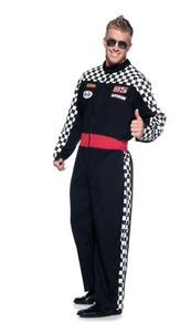 Speed Demon Race Car Driver uniform jumpsuit nascar adult mens halloween costume - Picture 1 of 3