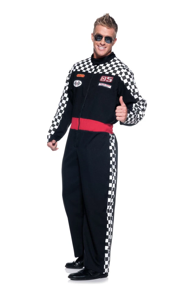 Speed Demon Race Car Driver uniforme mono nascar adulto hombre disfraz halloween Foto 1 de 1