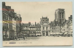 POSTCARD Bethune, France La Grand' Place Army post mark censor passed - Picture 1 of 2