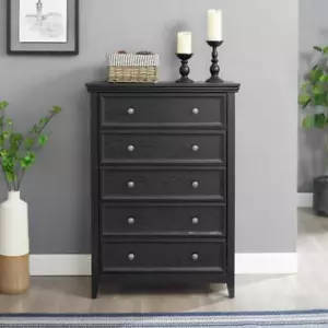 Modern 5 Drawers Dresser Cabinet, Closet Organizers and Storage Cabinet, Black - Picture 1 of 8
