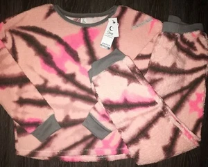 Girls justice 2pc sherpa sleep set size 10 new pink tye dye - Picture 1 of 2