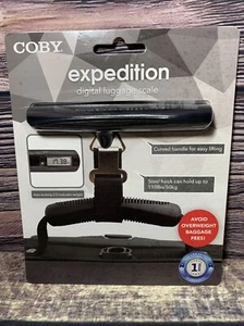 Escala de equipaje digital Coby Expedition 110 libras 50 kg gancho de acero mango curvo - Imagen 1 de 9