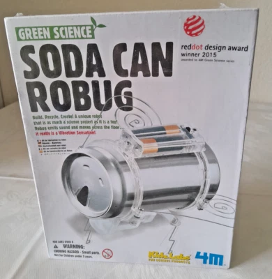 ROBOT fatto con LATTINA RICICLATA kit scientifico SODA CAN ROBUG - Immagine 1 di 2