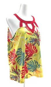 FLT Studio Women's Casual Sleeveless Yellow Blouse Pull Over Round Neck Size L - Picture 1 of 4