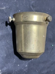 Vintage Preowned 2 1/4" Deep Brass holder with 3 solid brass screws - Imagen 1 de 7