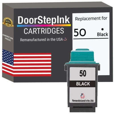 DoorStepInk Compatible Ink Cartridges for Lexmark #50 Black-USA - Image 1 of 4