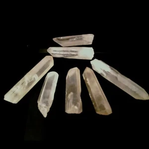 5 puntos de cristal de cuarzo áspero natural grandes especímenes minerales crudos joyería artesanías - Imagen 1 de 3