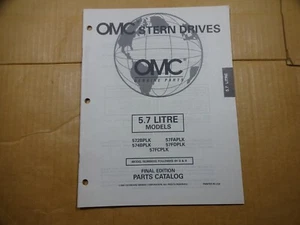 1997 OMC 5.7 Litre Stern Drive parts catalog 988230 572BPLK 574BPLK - Picture 1 of 4