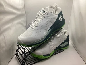 ZAPATOS DE TENIS WILSON RUSH PRO ACE NUEVOS CON ETIQUETAS TALLA 8.5UK BLANCO VERDE TU5 - Imagen 1 de 6