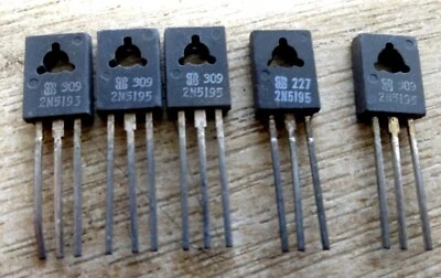 5x 2n5195 80v 4A PNP transistor SGS - Image 1 of 3