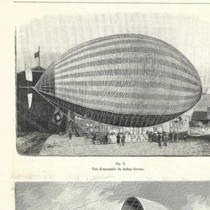 Le ballon dirigeable Severo - - Article de presse 1902 - Picture 1 of 3