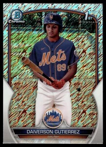 2023 Bowman Chrome DAIVERSON GUTIERREZ SHIMMER REFRACTOR METS BCP-154 - Picture 1 of 2