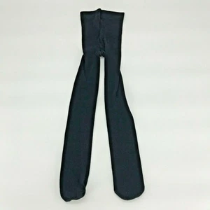 Girl’s Solid Black Full Length Tights Youth Kid’s Size 4-6X - Picture 1 of 4