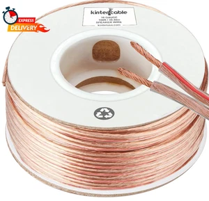 Kinter Kabel 100 Fuß 16 Stärke Audio Stereo Lautsprecher Kabel, 100 Fuß, 30,48 Meter - Bild 1 von 7