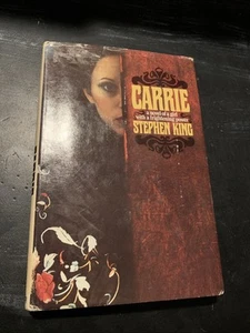 CARRIE by Stephen King Doubleday 1974 HCDJ BCE Gutter Code S17 - Foto 1 di 13