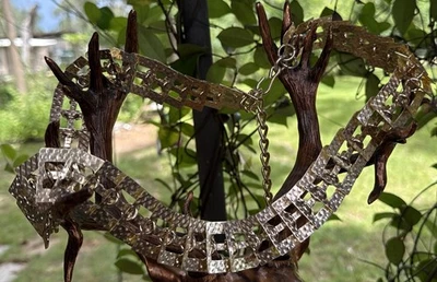 Vintage Gold Lattice Link Belt Made In Hong Kong 34” 60s 70s Boho Disco - Image 1 of 4