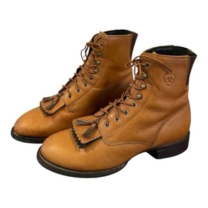 ARIAT Colbalt Lacer Womens Sz 8B Riding Cowboy Style 33471 Kilties Tassels Boots - Picture 1 of 12