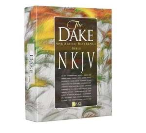 The Dake kommentierte Referenzbibel NKJV Leder gold vergoldete Kanten roter Buchstabe & Box - Bild 1 von 5