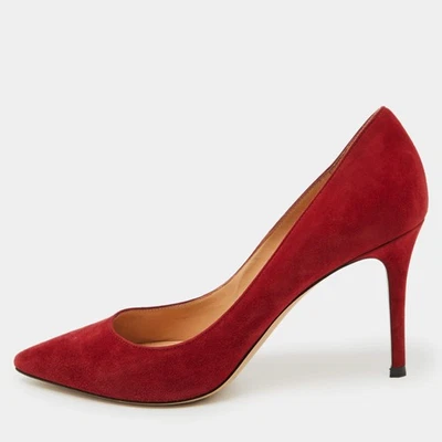 Zapatos de salón Gianvito Rossi de gamuza roja con punta talla 39 Foto 1 de 4