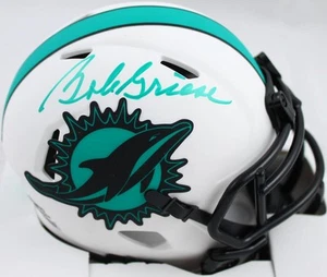 Bob Griese Autographed Miami Dolphins Lunar Speed Mini Helmet- JSA W *Teal - Picture 1 of 7