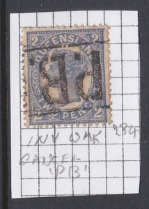 1907-10 QUEEN VICTORIA 2d QUEENSLAND STATE PRE-DECIMAL STAMP  VFU #8 - Picture 1 of 1