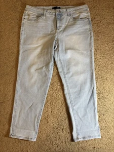 1822 Denim Jeans Damen Größe 16 helle Waschung Skinny Used-Look adrett - Bild 1 von 8