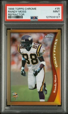 127533127 Randy Moss 1998 Topps cromo #35 refractor novato RC PSA 9 Foto 1 de 3
