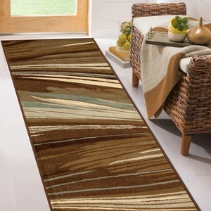Indoor Runner Rug with Jute Backing, Modern Floor Decor for Home Hallway, Liv... - Picture 1 of 4
