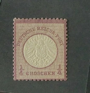1872 Mi:110,- MiNr 16 Großer Schild ¼  Gr. violett ungebraucht mit Falz Luxus - Bild 1 von 3