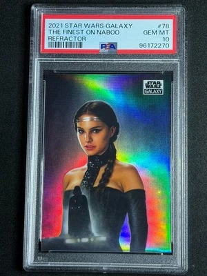 2021 Star Wars Galaxy Chrome Refractor Finest on Naboo #78 PSA 10 GEM MINT Padme - Image 1 of 2