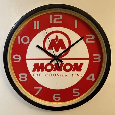 Reloj de pared Monon Railroad logo a pilas Foto 1 de 2